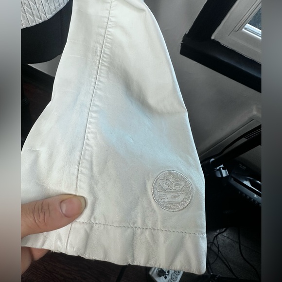 Vintage Diesel White Leather Zip-Up Jacket - Picture 6 of 17